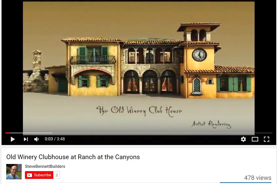 old winery clubhouse ranch at the canyons video