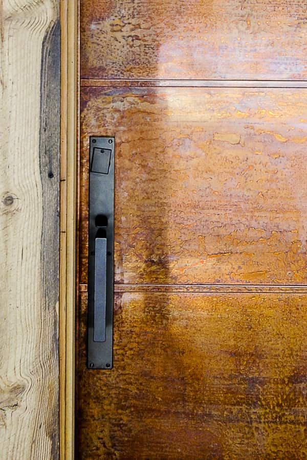 Custom bronze front door