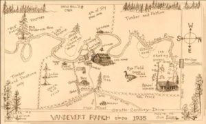 Vandevert Ranch historic map Sunriver Oregon