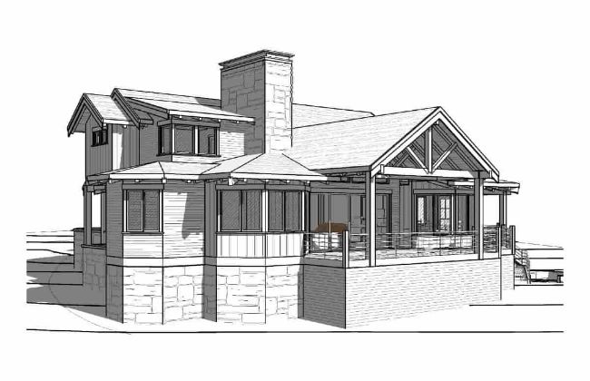 Brasada Ranch Custom Home Architectural Drawing 2