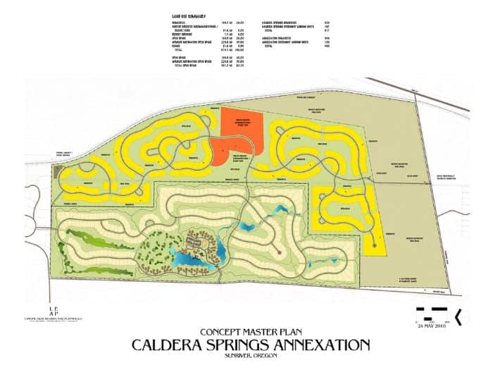 Caldera Springs Annexation Concept Master Plan Map