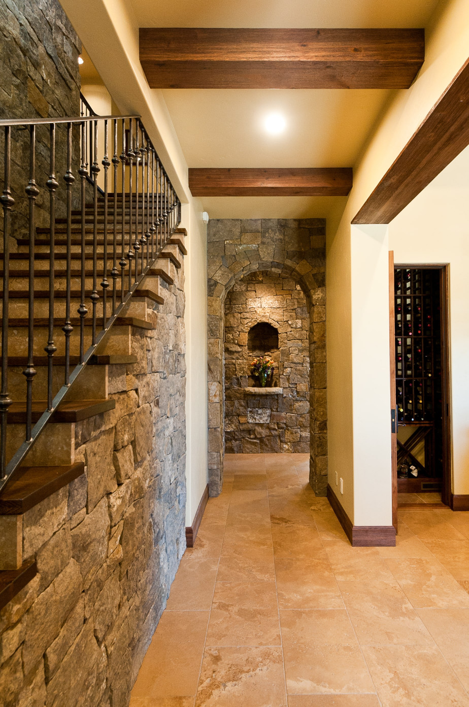 ranch at the canyons custom home staircase