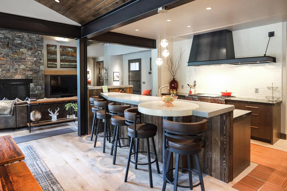 Industrial Eclectic custom home kitchen in Caldera Springs