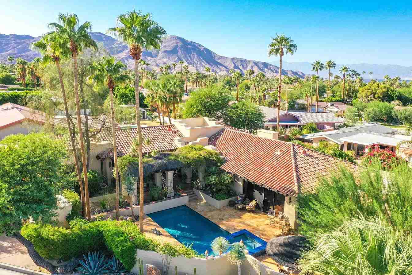 Palm Desert Custom Home Coachella Estate Drone Aerial
